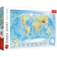 Пазлы 1000 Физическая карта мира Trefl 10463