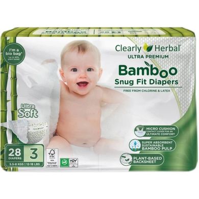 Подгузники Clealry Herbal Bamboo, размер 3 (5,5-8 кг), 28 шт. 850004427699, M