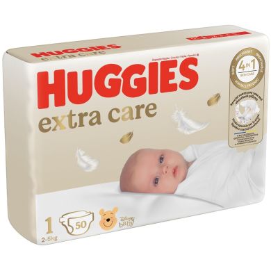 Подгузники Huggies Extra Care Розмір 1 (2-5 кг) 50 шт 9400112 5029053564883, 50