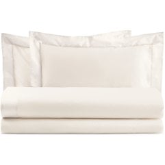Постіль DIAMANTE (простирадло 250*290, підковдра 180*200+30, наволочка 50*80) AVORIO Biancoperla Білий