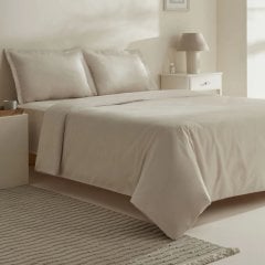 Постельное белье Karaca Jemma, бежевый (простынь 240x260, пододеяльник 200x220, 2 наволочки 50x70) 1000202163005