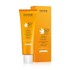 Сонцезахисний крем SPF 50 для сухої шкіри Babe Laboratorios Sun Protection для щоденного догляду 50мл 8437014389050