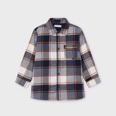 Клетчатая рубашка 5E, 92 Mayoral Морковный 4.107