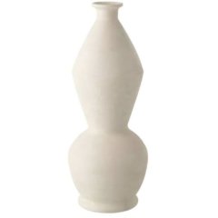 Ваза декоративная BORIS POTTERY белая (23x23x59cм) J-LINE 63007