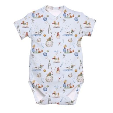Боди кимоно с коротким рукавом 6-9 месяцев My Little Pie Little Prince BSHL004