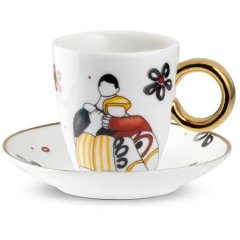 Чашка для кави з блюдцем &laquo;VICINI&raquo; ABBRACCI, 80 мл Egan 8055267588428