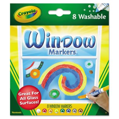 Набор фломастеров для рисования на стекле (washable), 8 шт Crayola 256344.024