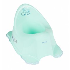 Горшок Зайчики с противоскользящей резиной и музыкой Мятный TEGA BABY PO-058-105