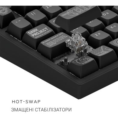 Игровая клавиатура беспроводная DARK PROJECT ALU81 Terra Nova ENG/RUS (DPKB_NOVA_81_ANSI_BLACK_UA)