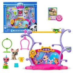 Игровой набор LITTLEST PET SHOP ШОУ ТАЛАНТОВ (2 фигурки, сцена, аксессуар.) 558