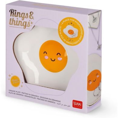 Керамическая тарелка Rings & Things Яйцо Legami CPL0003