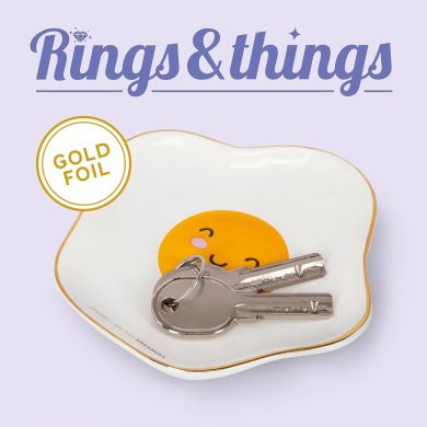 Керамическая тарелка Rings & Things Яйцо Legami CPL0003