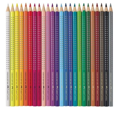 Кольорові олівці Faber-Castell GRIP 2001, 24 кольору в металевій коробці 25578
