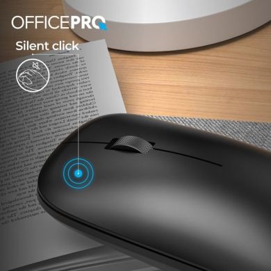 Миша OfficePro M225B Silent Click Wireless Black M225B