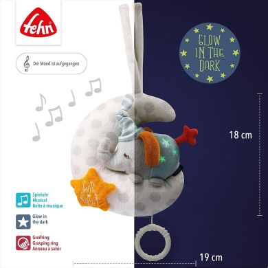 Музична Іграшка Слон на Місяці 18 cm Fehn 53067