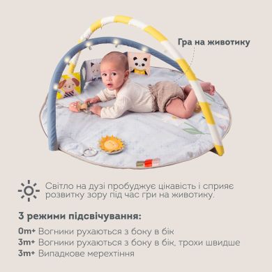 Музыкальный коврик с развивающими дугами коллекции Цветущая фантазия СОЛНЕЧНЫЕ НОТЫ 13495