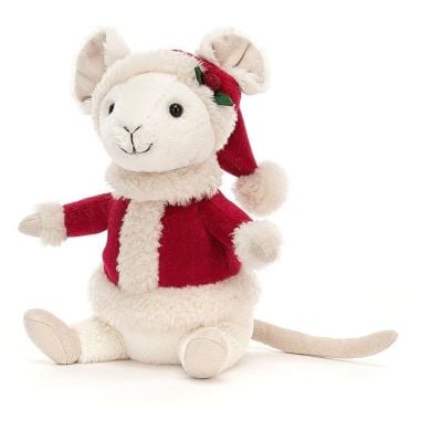 Мягкая Игрушка Веселая Мышка в блузке 18 см, Jellycat (Джелли Кэт) MER3M