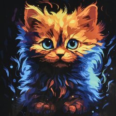 Набор росписи по номерам Искра нежности Strateg на черном фоне размером 40х40 см (HWC0024) HWC0024