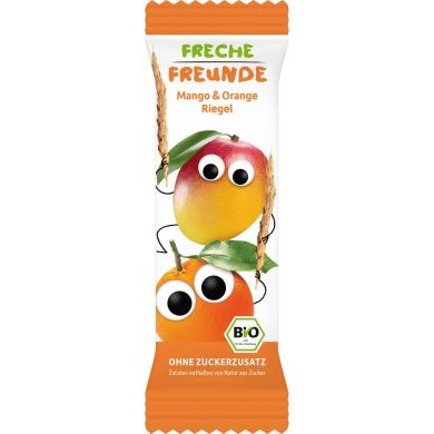 Органічний фруктово-злаковий батончик без цукру Манго-апельсин Freche Freunde 4347