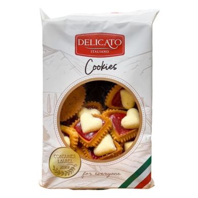 Печенье Delicato Italiano поцелуи с джемом, 200г 5900591001743