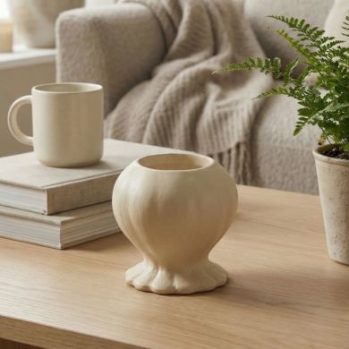 Подсвечник &Oslash;14x12,5 см REWA, керамика, кремовый Light&Living 6077143