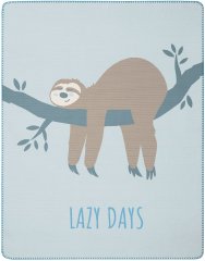 Плед Lazy Days Biederlack Блакитний 731272, 150 x 200