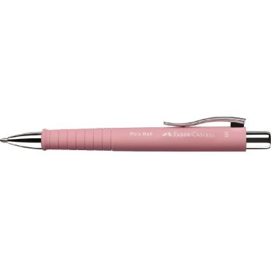 Ручка шариковая Faber-Castell Poly Ball XB автоматическая с синим чернилом розовая 30773