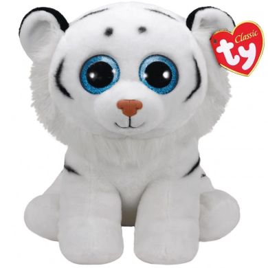 Детская мягкая игрушка TY Beanie Boo's Белый тигр Tundra 50 см 90227