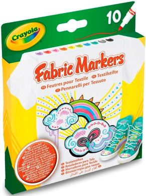 Набір фломастерів для малювання на тканині, тонка лінія, 10 шт Crayola 256353.012