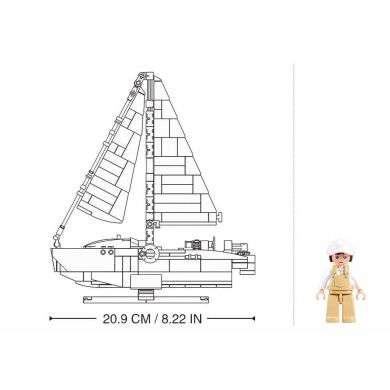 Конструктор SLUBAN M38-B1190 Model Bricks: Яхта, 260 деталей