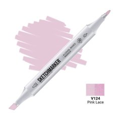 Маркер Sketchmarker 2 пера: тонкое и долото Pink Lace SM-V124
