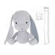 М'яка іграшка Effiki сірий кролик з синіми вушками 20 см 5901832946397