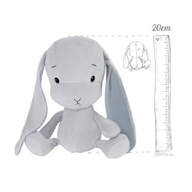 М'яка іграшка Effiki сірий кролик з синіми вушками 20 см 5901832946397