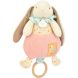 Мягкая игрушка-музыкальная с кольцом Зайка розовая, 20 см DouDou DC4210