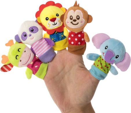 Набор игрушек на пальцы Baby Team Весёлые зверюшки 8715, Разноцветный