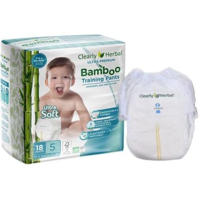 Подгузники-трусики Clealry Herbal Bamboo, размер 5 (12-17 кг), 18 шт. 812898015932, XL