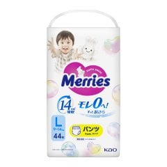 Трусики-подгузники японские детские размер L 9-14 кг / 44 шт (SJ) Merries 584750-585802-570396 4901301230638, L