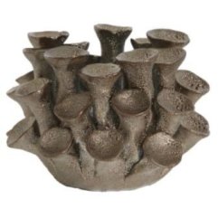 Подсвечник для свечи-таблетки &Oslash;10,5x7,5 см DELARA, фарфор, бронзовый Light&Living 7793750