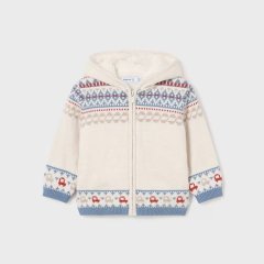 Трикотажный кардиган на молнии на подкладке 3E, 80 Mayoral Св.кремовый 2.319