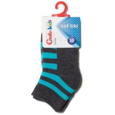 Шкарпетки дитячі SOF-TIKI 7С-46СП, р.8, 210 темно-сірий-бірюза Conte 7С-46СП, 8