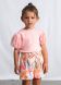 Шорты-юбка со складками и принтом Mayoral Розовый 3906