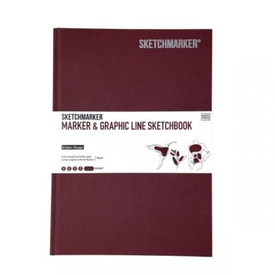 Скетчбук SketchMarker В5 44 листов 180 г слива MGLHM/SAPBLUE
