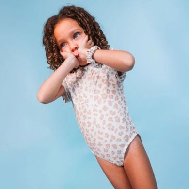 Цілісний купальник з коротким рукавом Neutral Leopard 86/92 Swim Essentials 2024SE1138