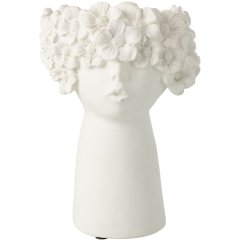Ваза декоративная FLOWERS LADY белая S (18x16,5x27,5cм) J-LINE 63611