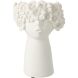 Ваза декоративная FLOWERS LADY белая S (18x16,5x27,5cм) J-LINE 63611