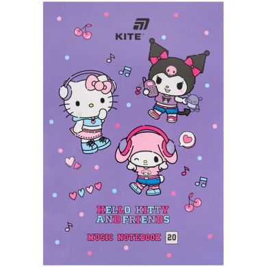 Тетрадь для нот А4, 20 л, Hello Kitty HK26-404
