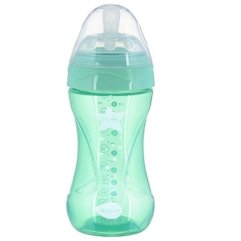 Детская Антиколиковая бутылочка Nuvita Mimic Cool 250 мл зеленая NV6032GREEN