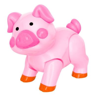 Игрушка-трещотка Kiddieland Домашние животные Свинка 056945, Розовый