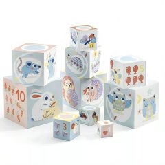 Кубики-пирамидка Милые зверьки Djeco DJ06103
