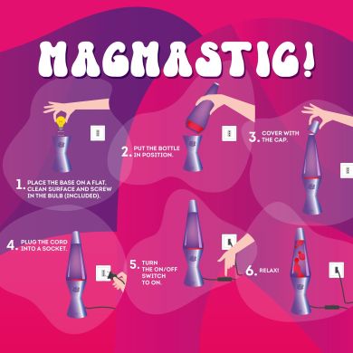Лава-лампа Magmastic! Голографическая фея Legami 2 лампочки E14 R39 мощностью 30 Вт LAV0003